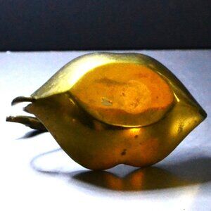 Accents Pair Of Brass And Enamel Decor Swan Shape Nut Dish Vase